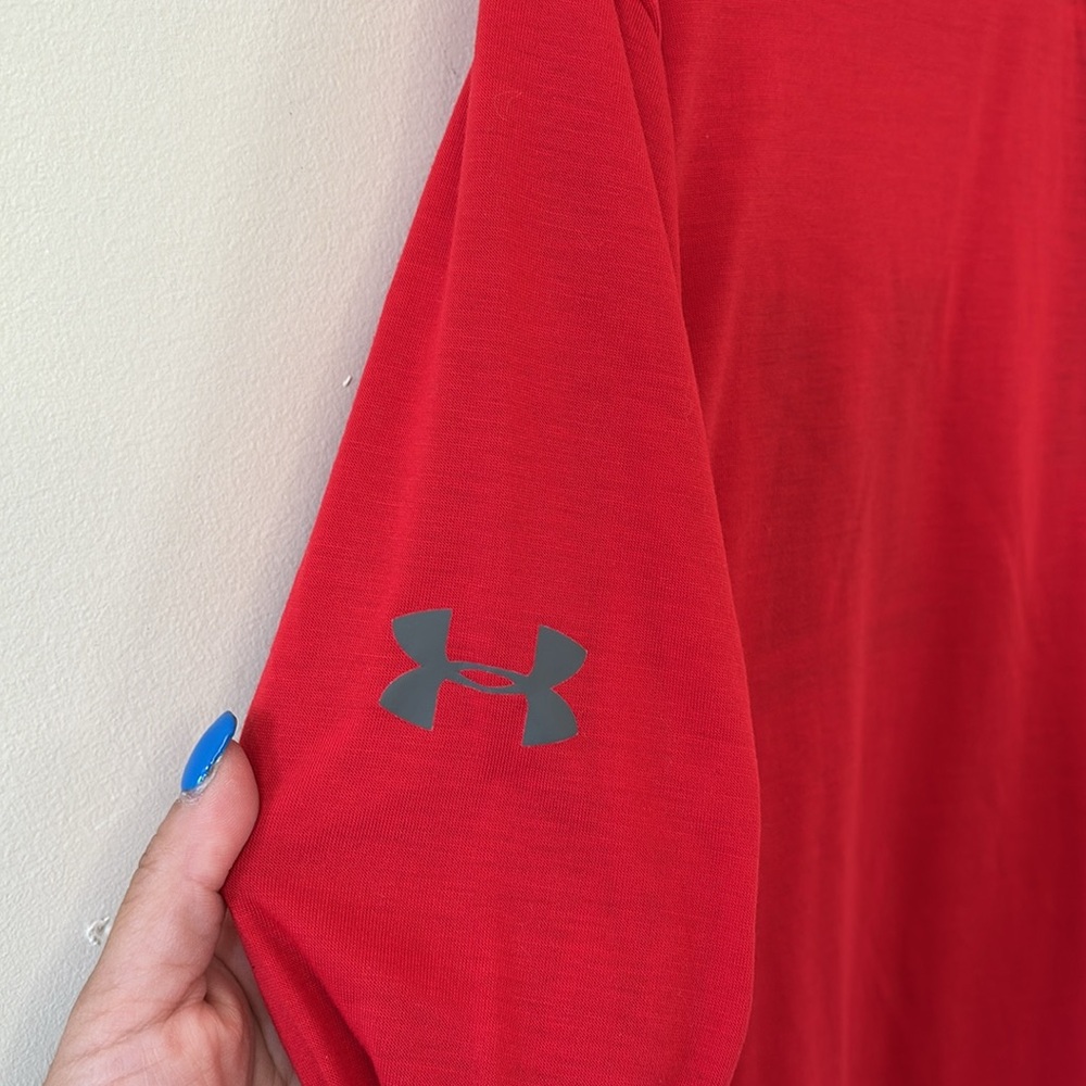 Men's Under Armour Red Maryland Terrapins 1/4 Zip Performance Top Size Medium - Picture 8 of 10